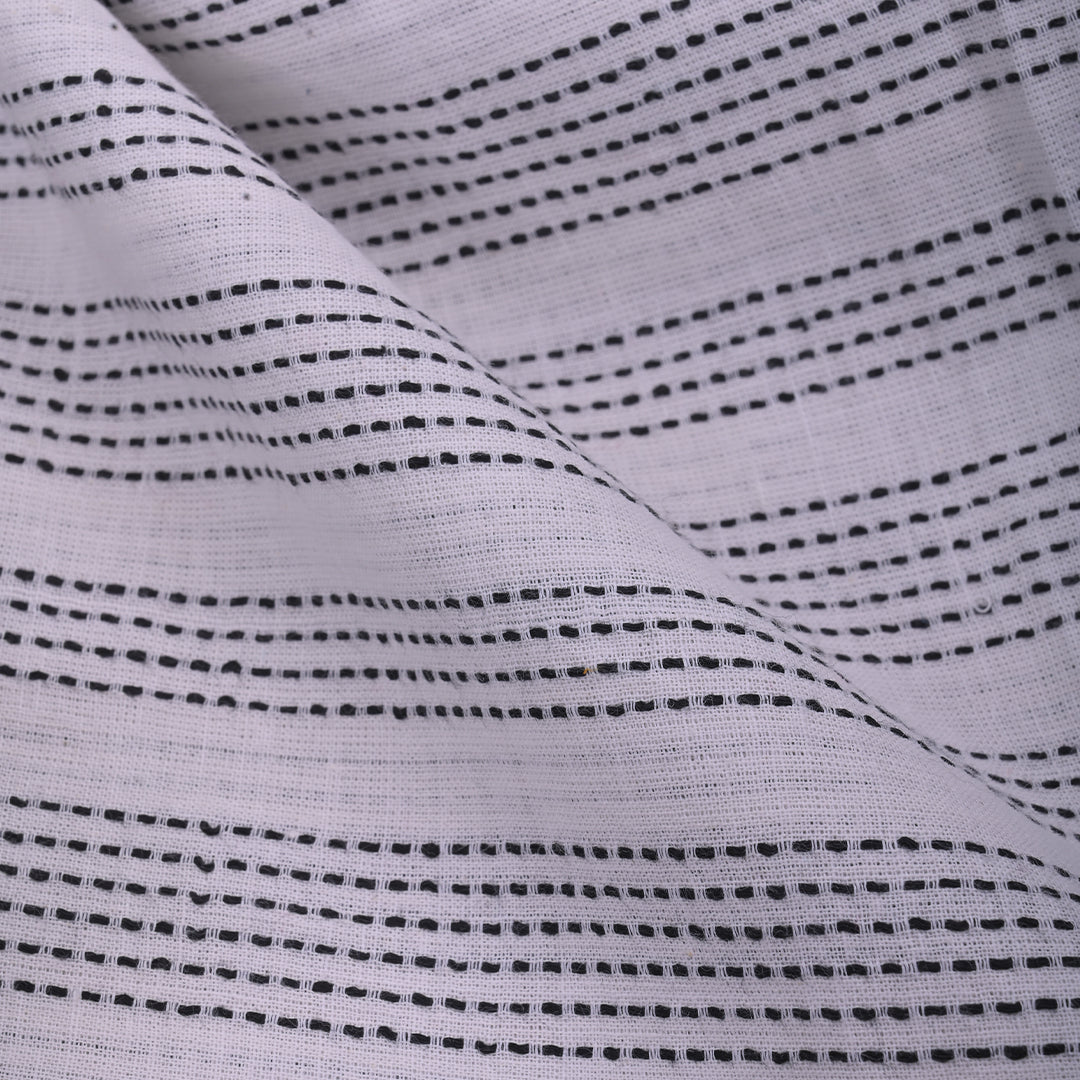 White Traditional Cotton Fabric