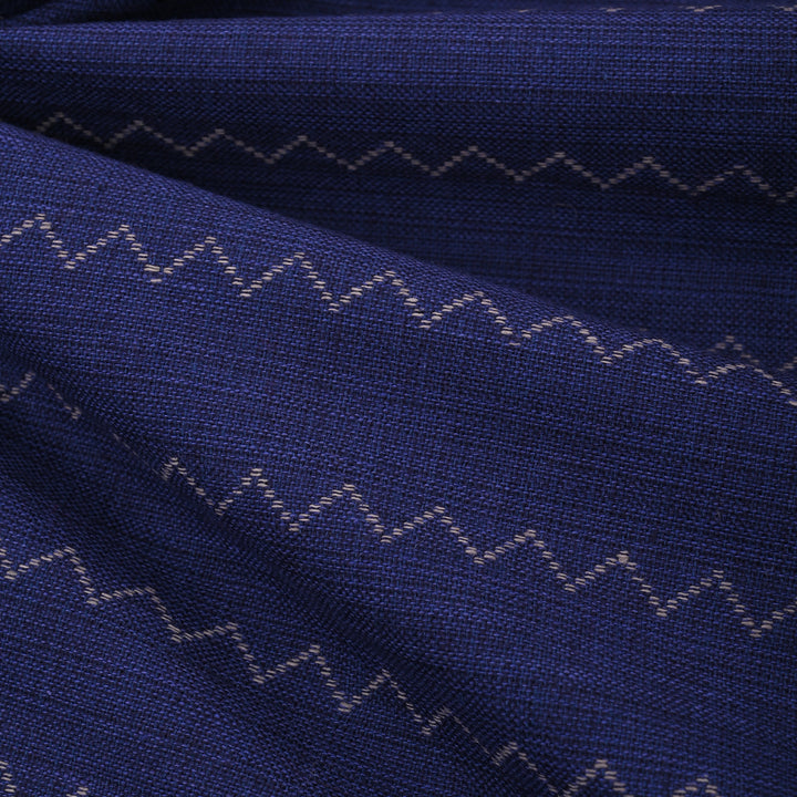 Dark Sapphire Blue Traditional Cotton Fabric