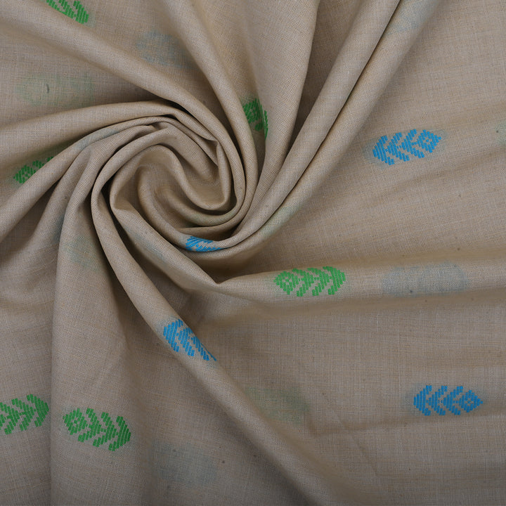 Cream Butti Traditional Cotton Fabric