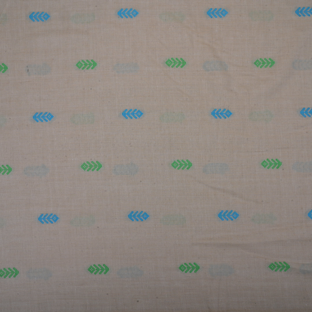 Cream Butti Traditional Cotton Fabric