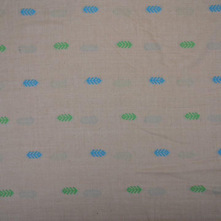 Cream Butti Traditional Cotton Fabric