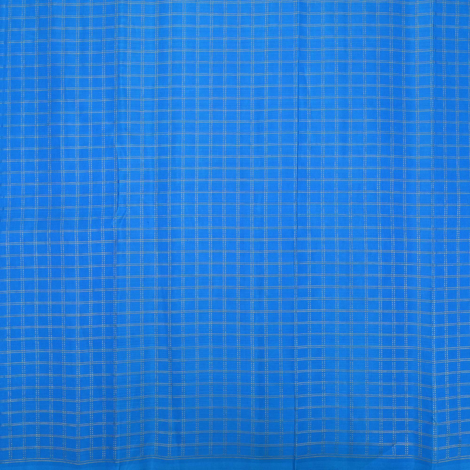 Azure Blue Checks Kanchi Fabric