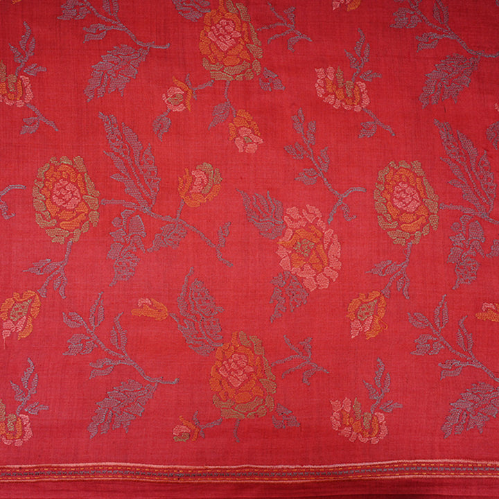 Ruby Red Moonga Embroidery Fabric