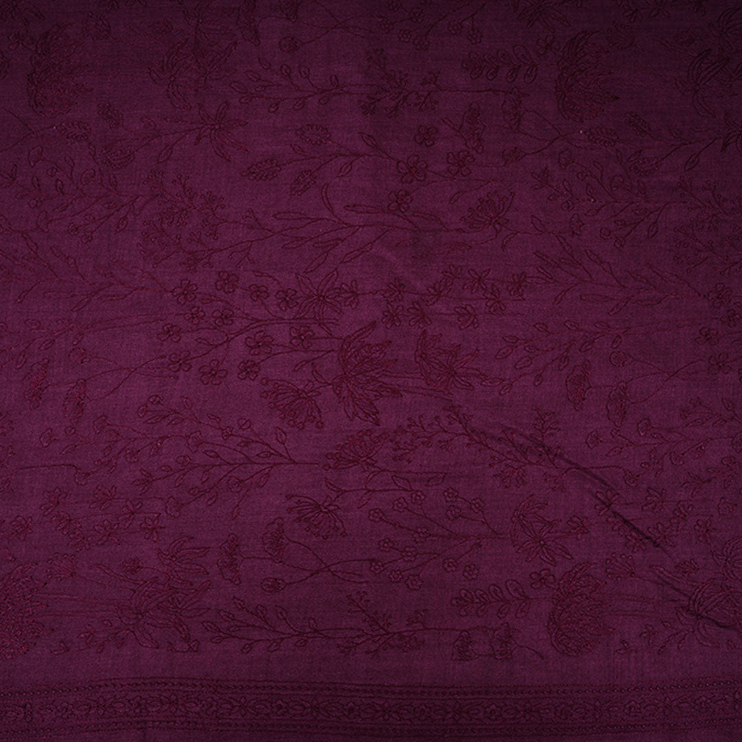 Tyrian Purple Moonga Embroidery Fabric