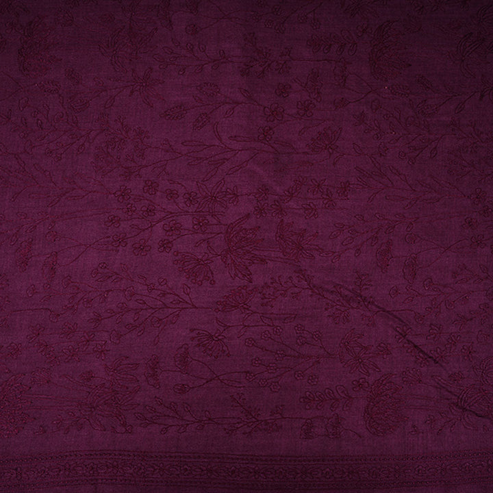 Tyrian Purple Moonga Embroidery Fabric