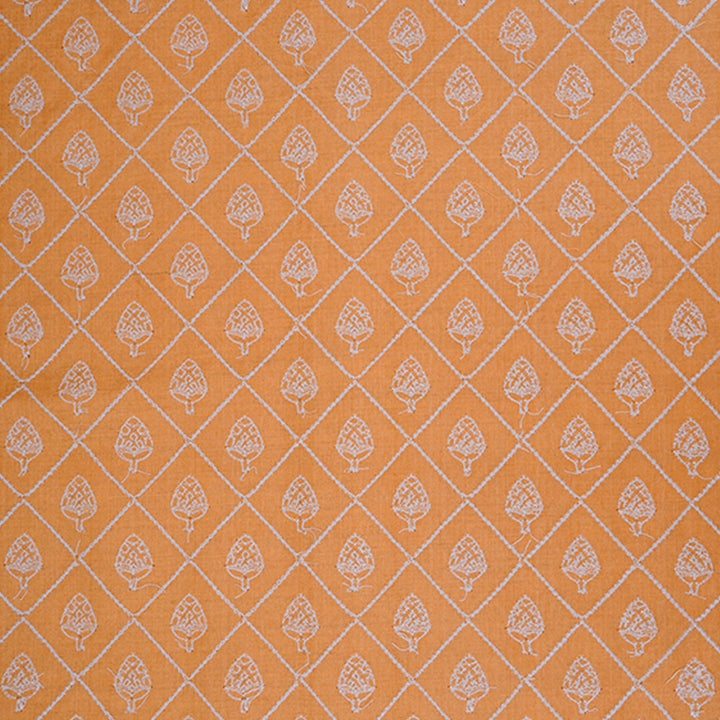 Yellow Orange Moonga Embroidery Fabric