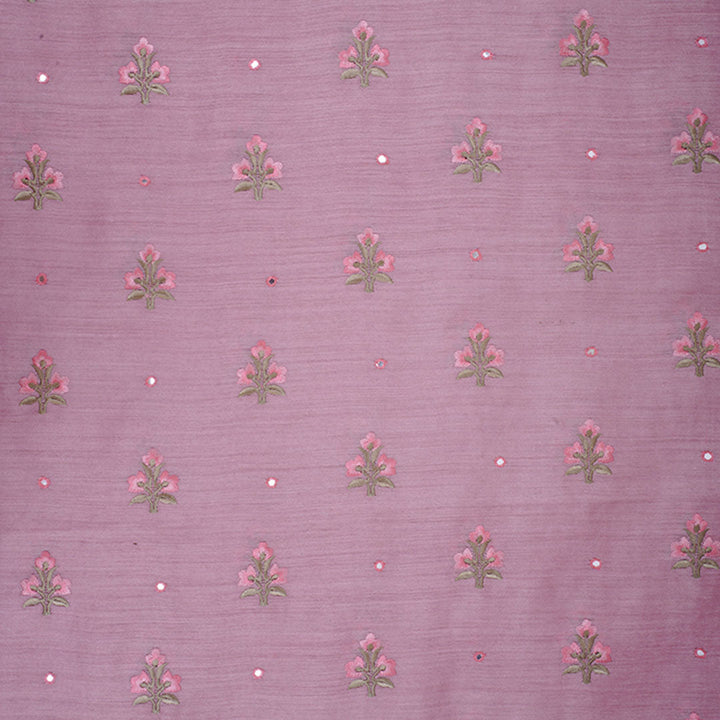 Silvery Pink Moonga Embroidery Fabric