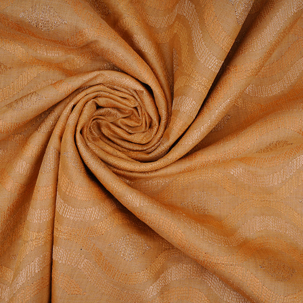 Burlywood Brown Moonga Embroidery Fabric