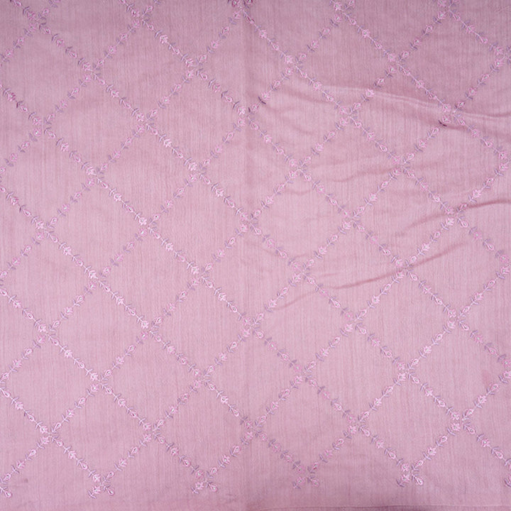 Mauve Purple Moonga Embroidery Fabric