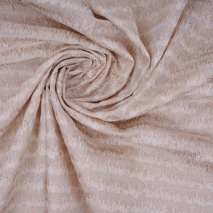 Spanish Cream Moonga Embroidery Fabric