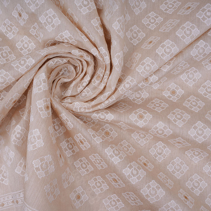 Dark Cream Moonga Embroidery Fabric