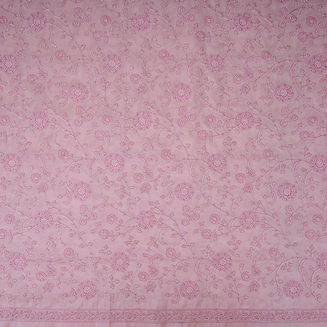 Spanish Pink Moonga Embroidery Fabric