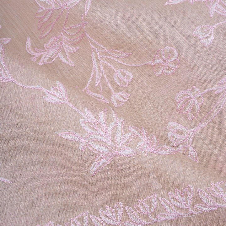 Dark Cream Moonga Embroidery Fabric