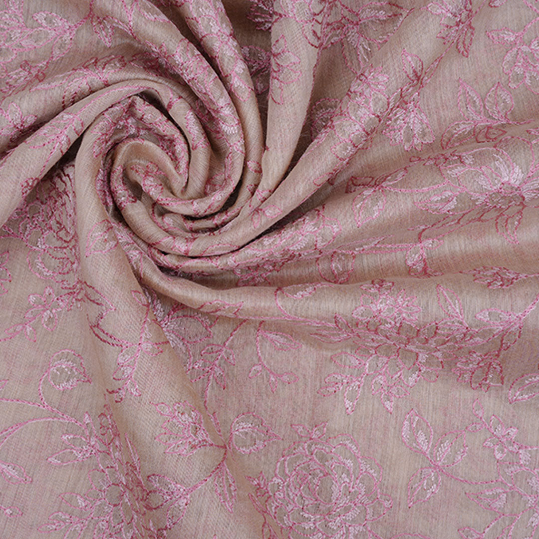 Pale Purple Moonga Embroidery Fabric