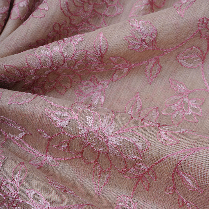 Pale Purple Moonga Embroidery Fabric