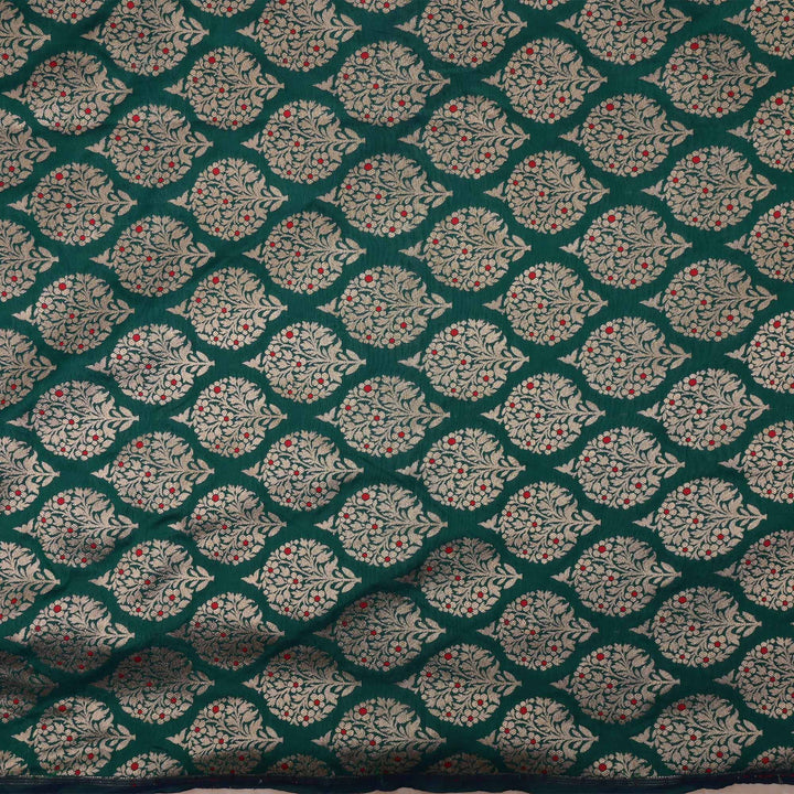 Opal Green Meenakari Banarasi Butta Fabric