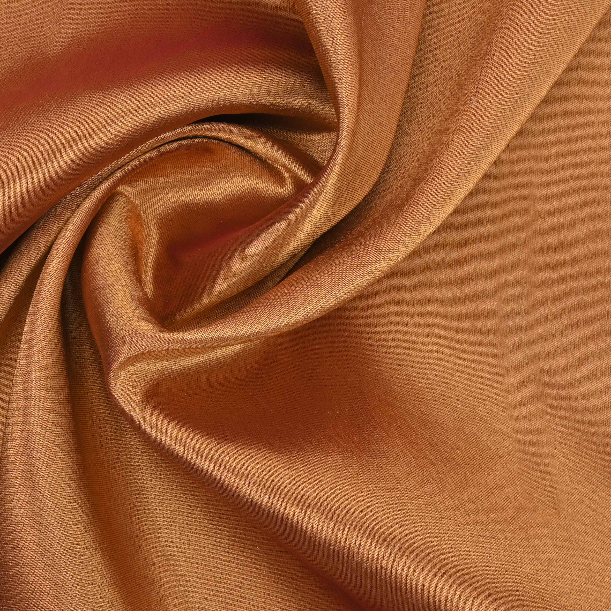 Fawn Gold Plain Tissue Fabric