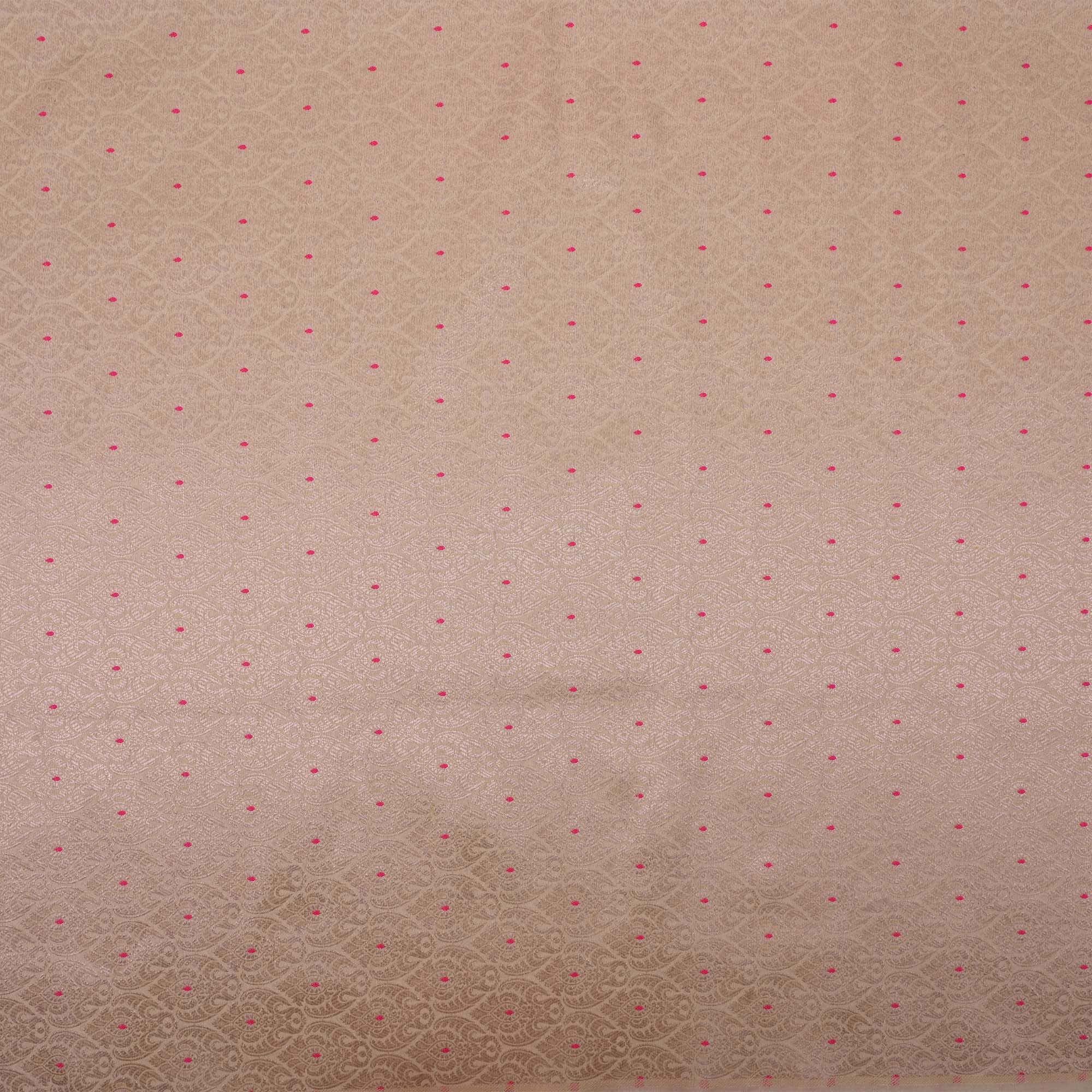 Dark Vanilla Meenakari Banarasi Fabric