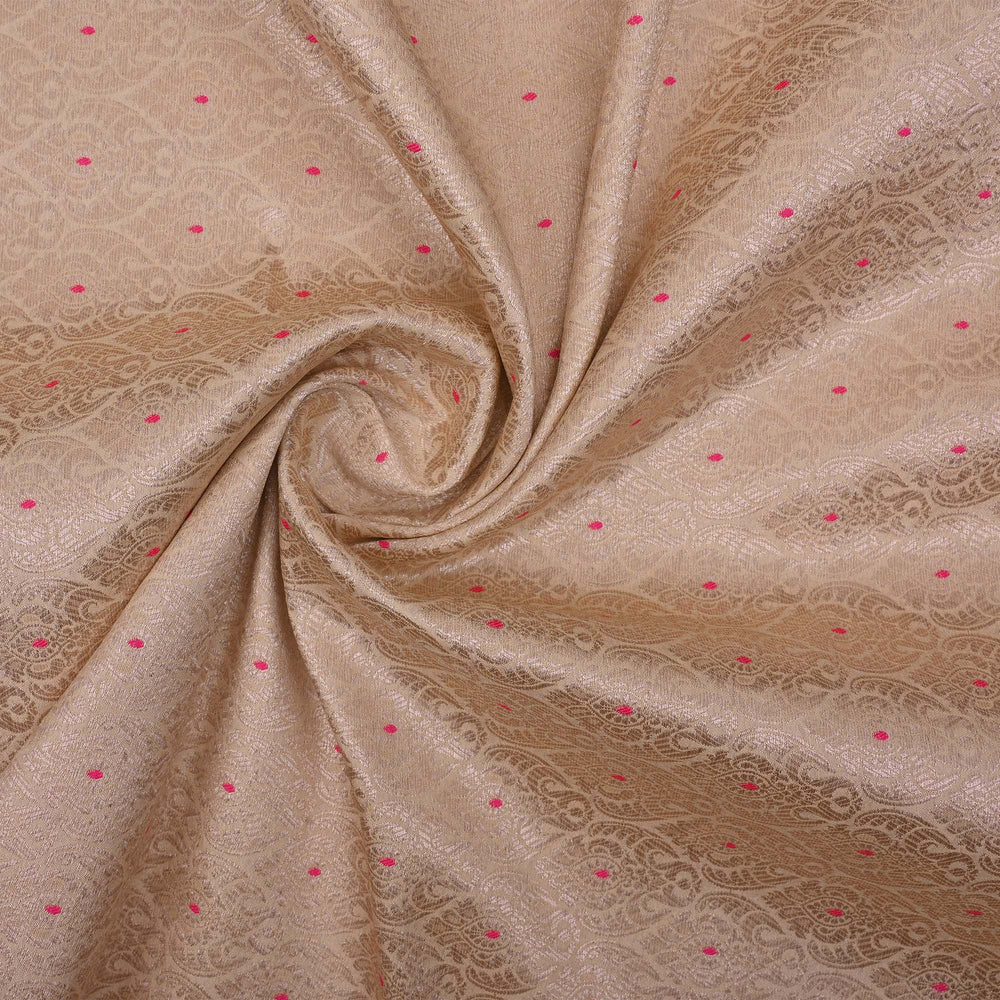 Dark Vanilla Meenakari Banarasi Fabric