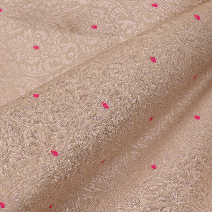 Dark Vanilla Meenakari Banarasi Fabric