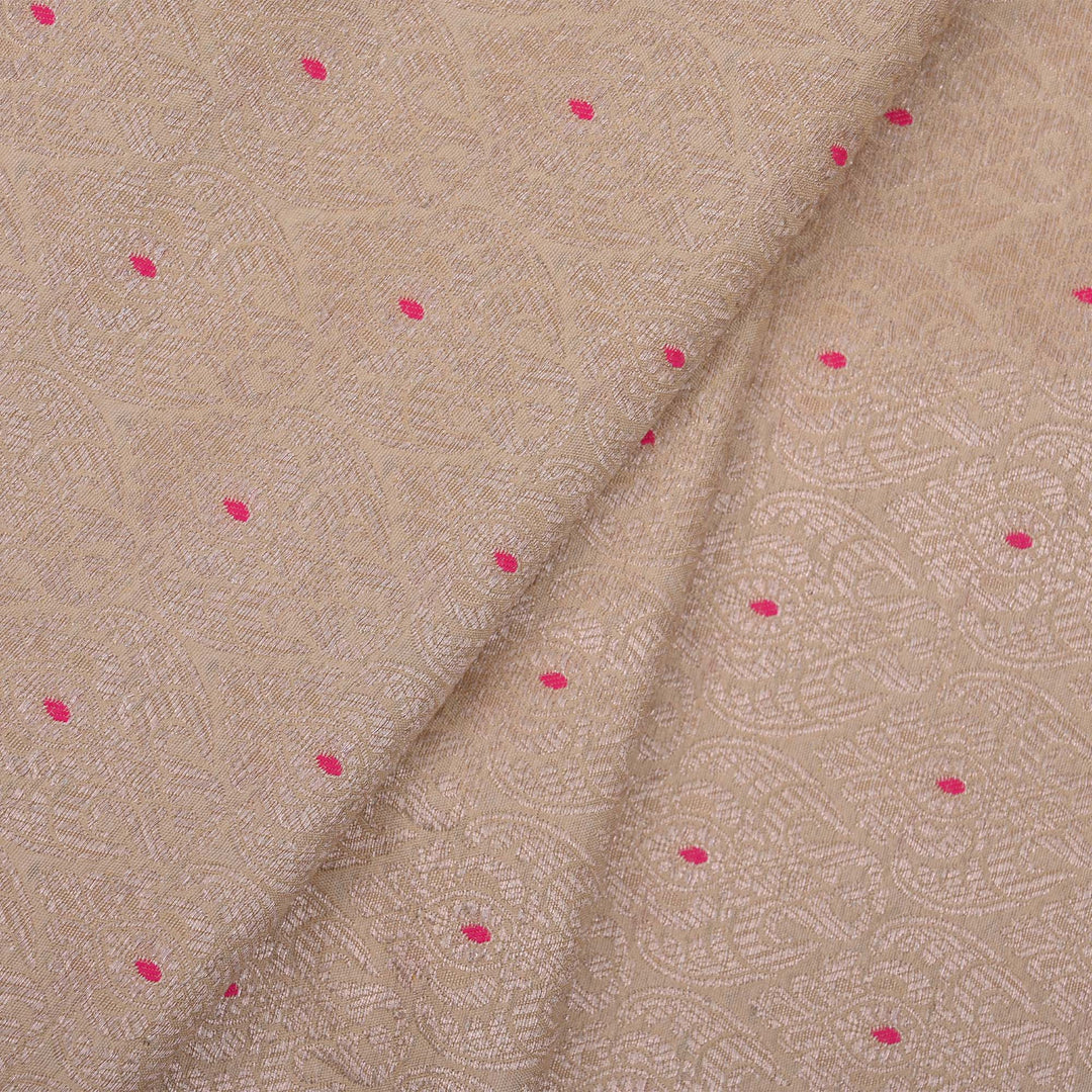 Dark Vanilla Meenakari Banarasi Fabric