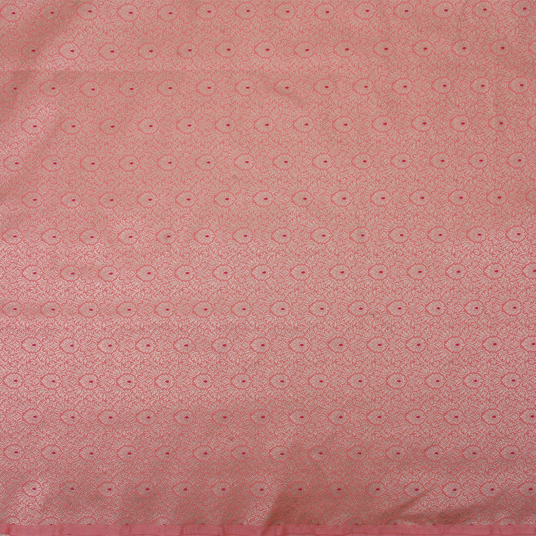 Tulip Pink Meenakari Banarasi Fabric