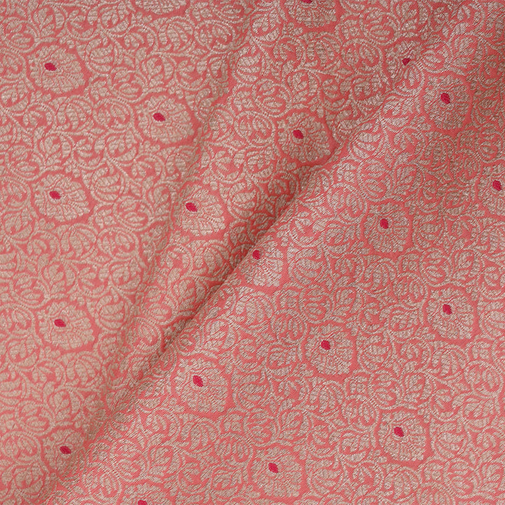 Tulip Pink Meenakari Banarasi Fabric