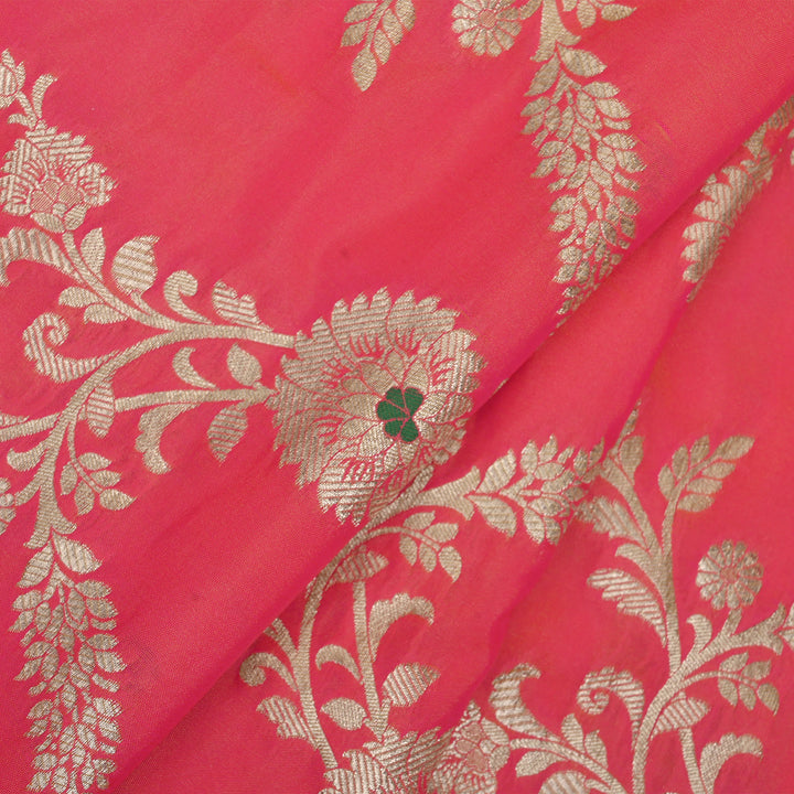 Neon Fuchsia Meenakari Banarasi Fabric