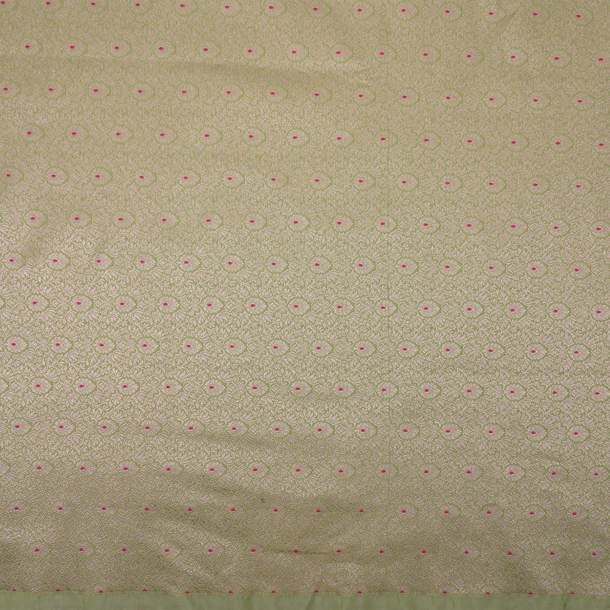 Tea Green Meenakari Banarasi Fabric