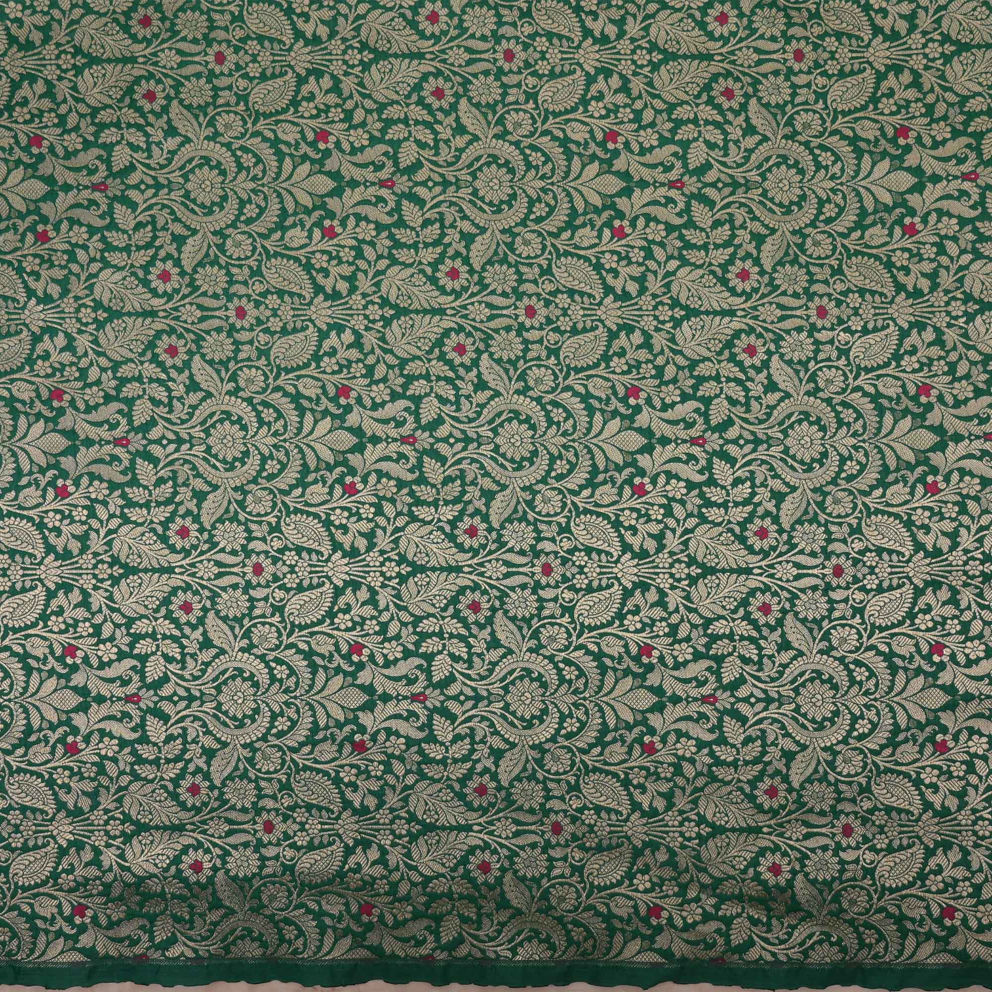 Castleton Green Banarasi Meenakari Fabric