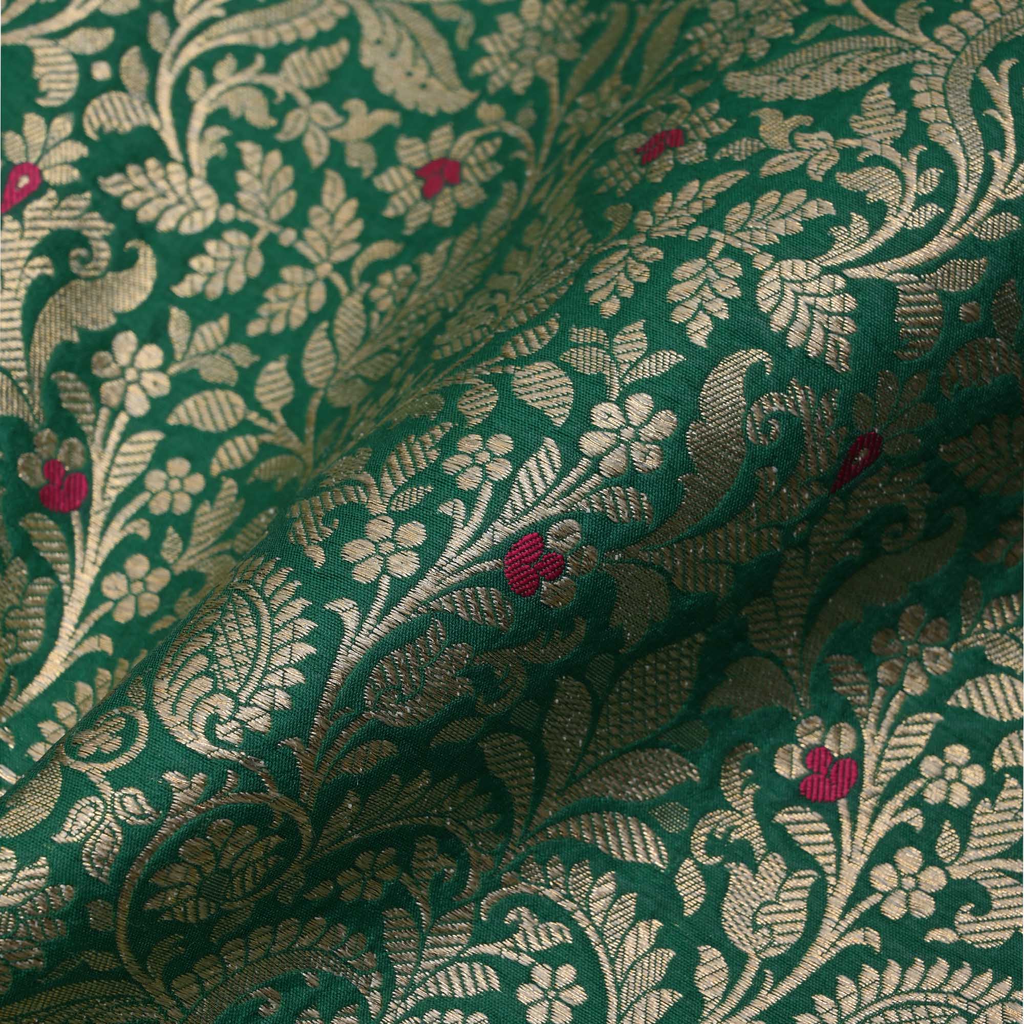 Castleton Green Banarasi Meenakari Fabric