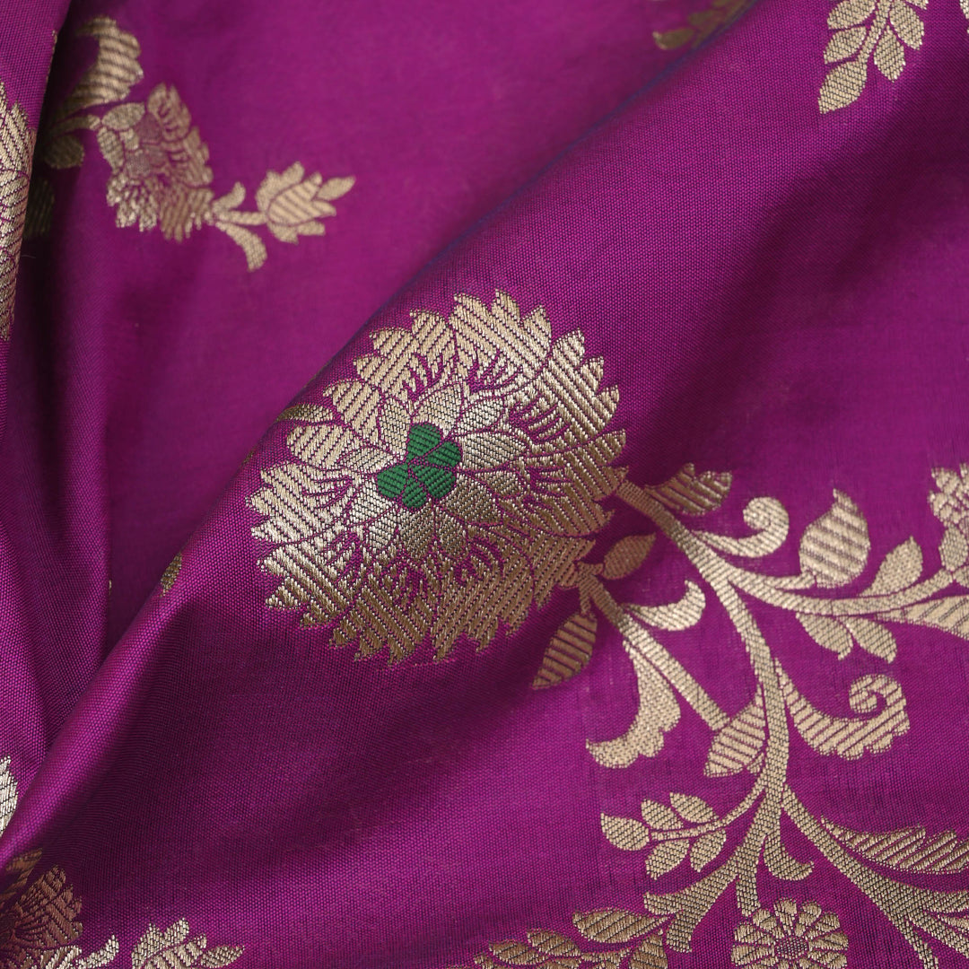 Traffic Purple Meenakari Banarasi Fabric