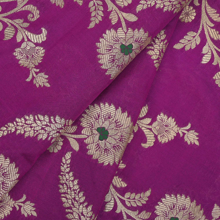 Traffic Purple Meenakari Banarasi Fabric