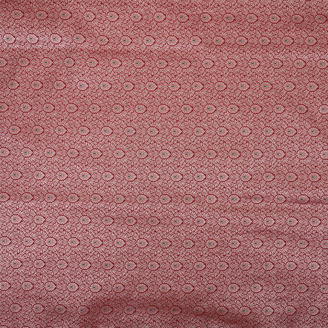 Royal Maroon Meenakari Banarasi Fabric