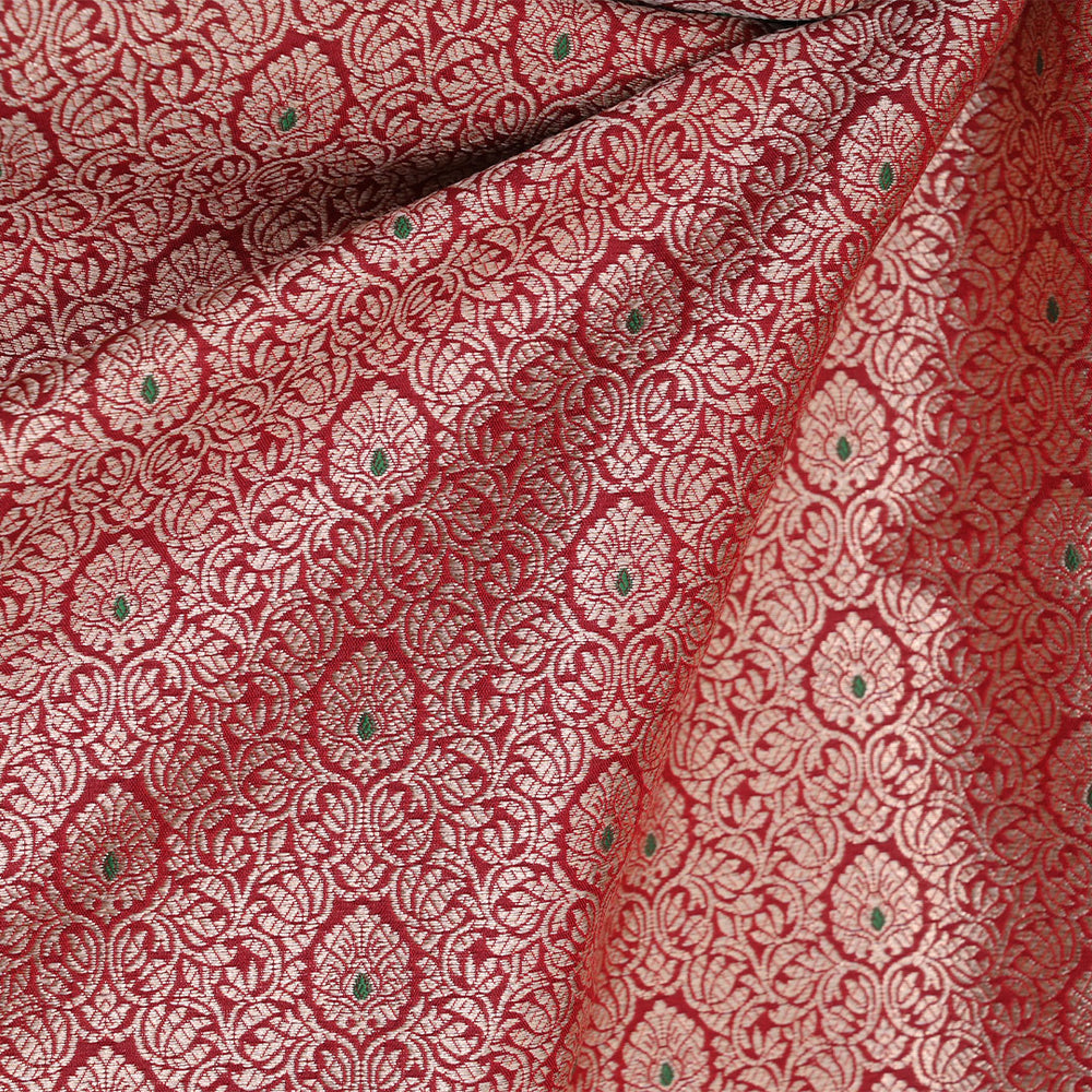 Royal Maroon Meenakari Banarasi Fabric