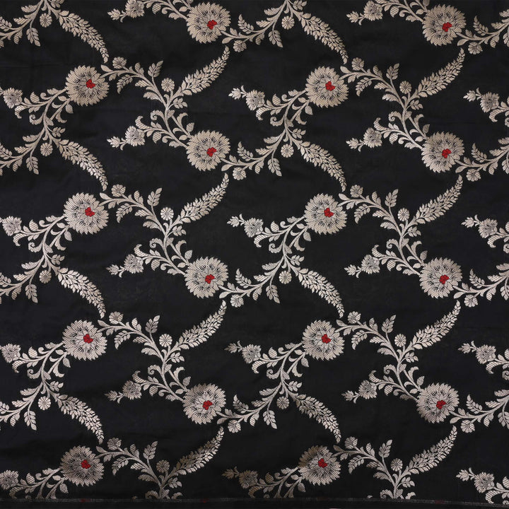 Rich Black Meenakari Banarasi Fabric