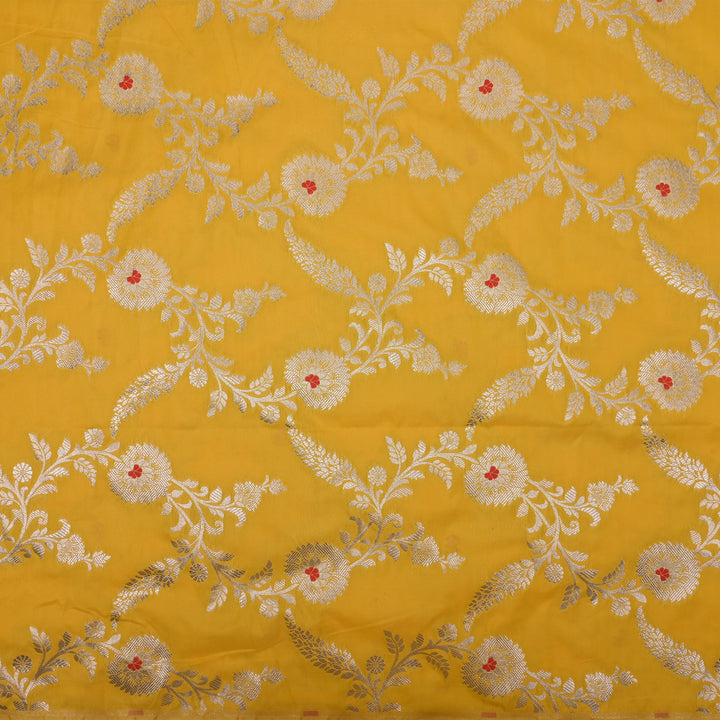 Munsell Yellow Meenakari Banarasi Fabric