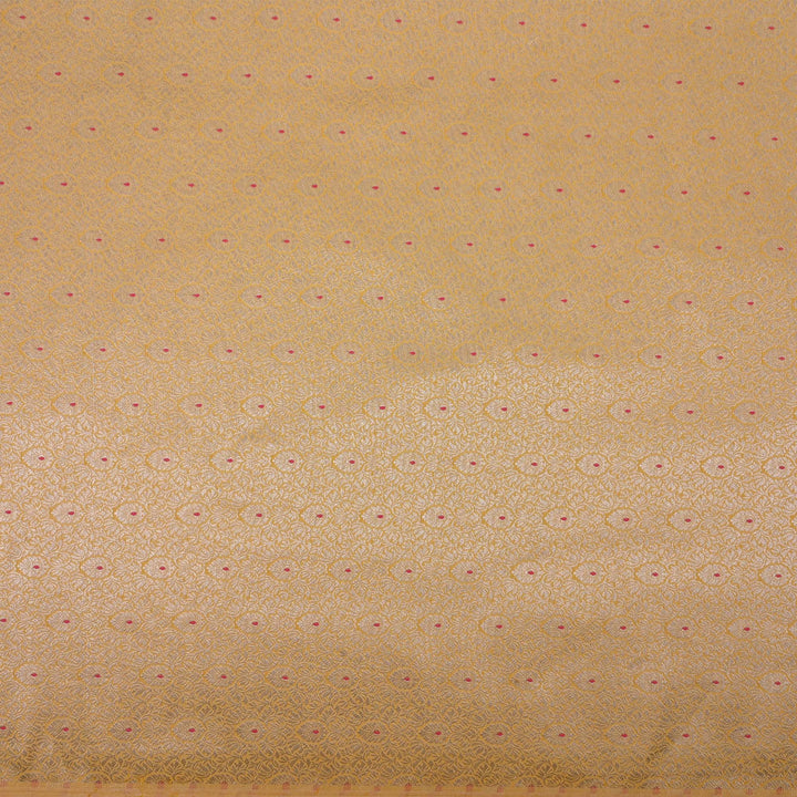 Pastel Yellow Meenakari Banarasi Fabric