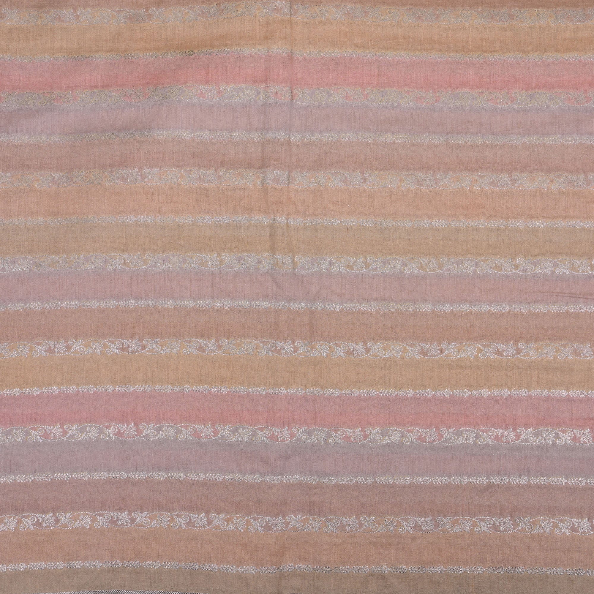 Pastel Multicolour Banarasi Silk Fabric