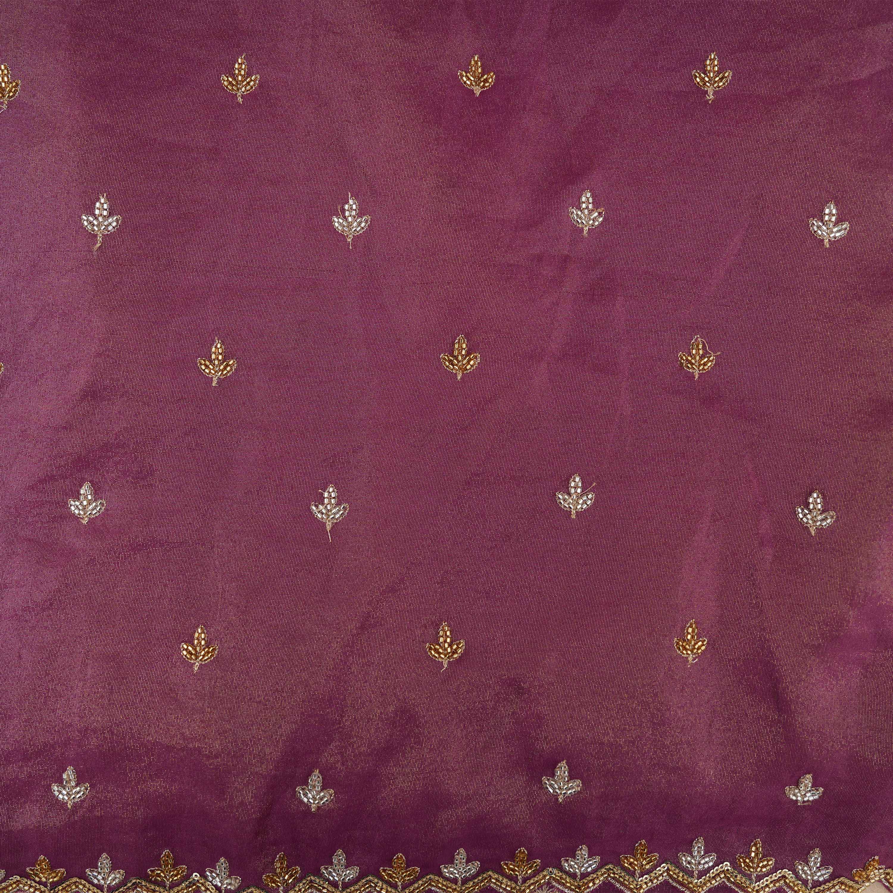 Twilight Lavender Purple With Mini Florals On Tissue Fabric