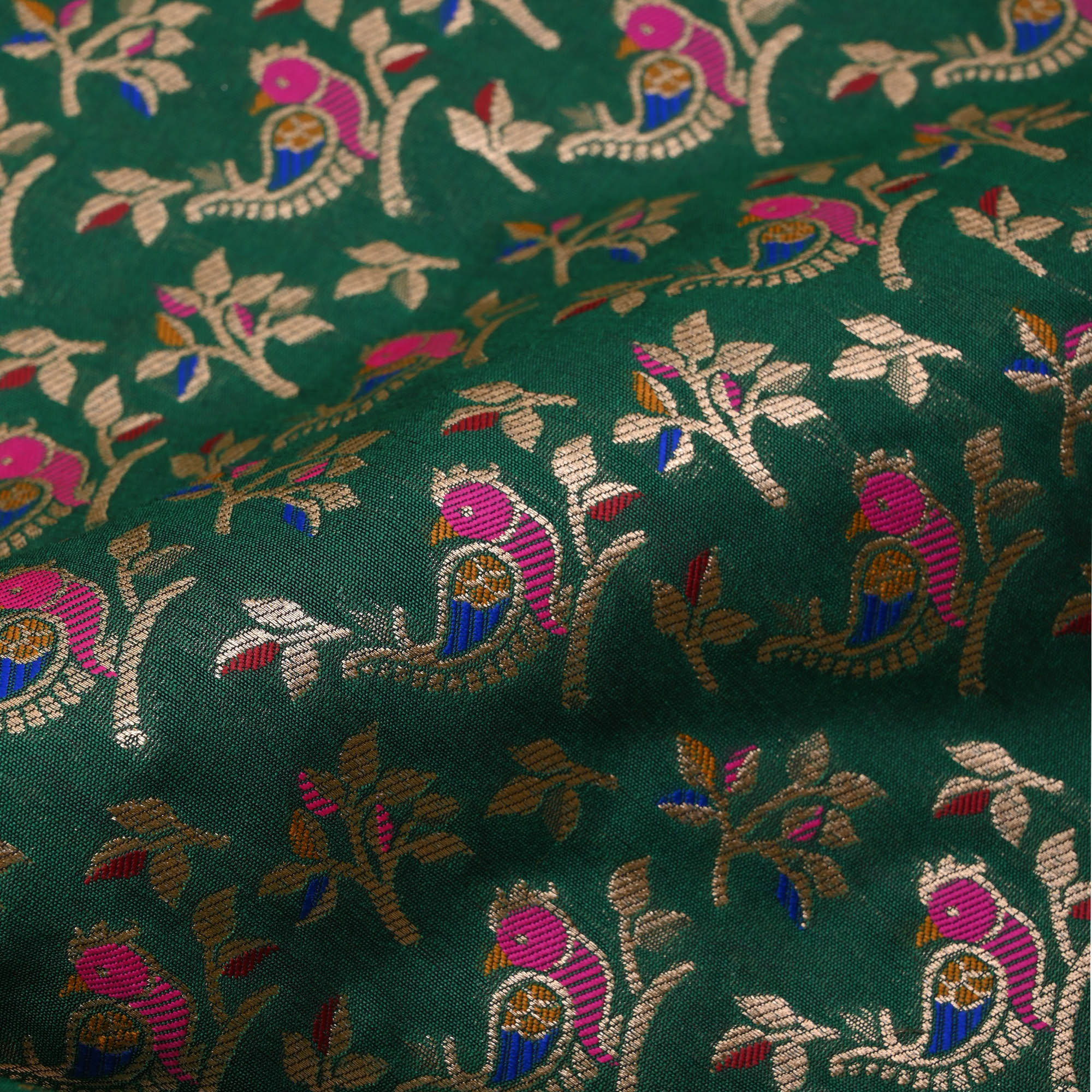 Castleton Green Meenakari Banarasi Fabric