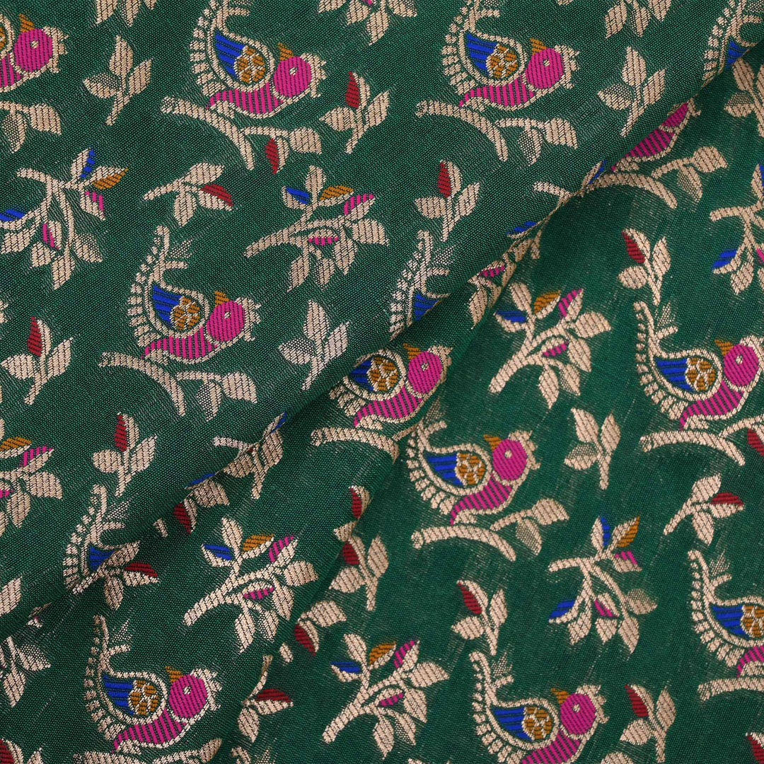 Castleton Green Meenakari Banarasi Fabric