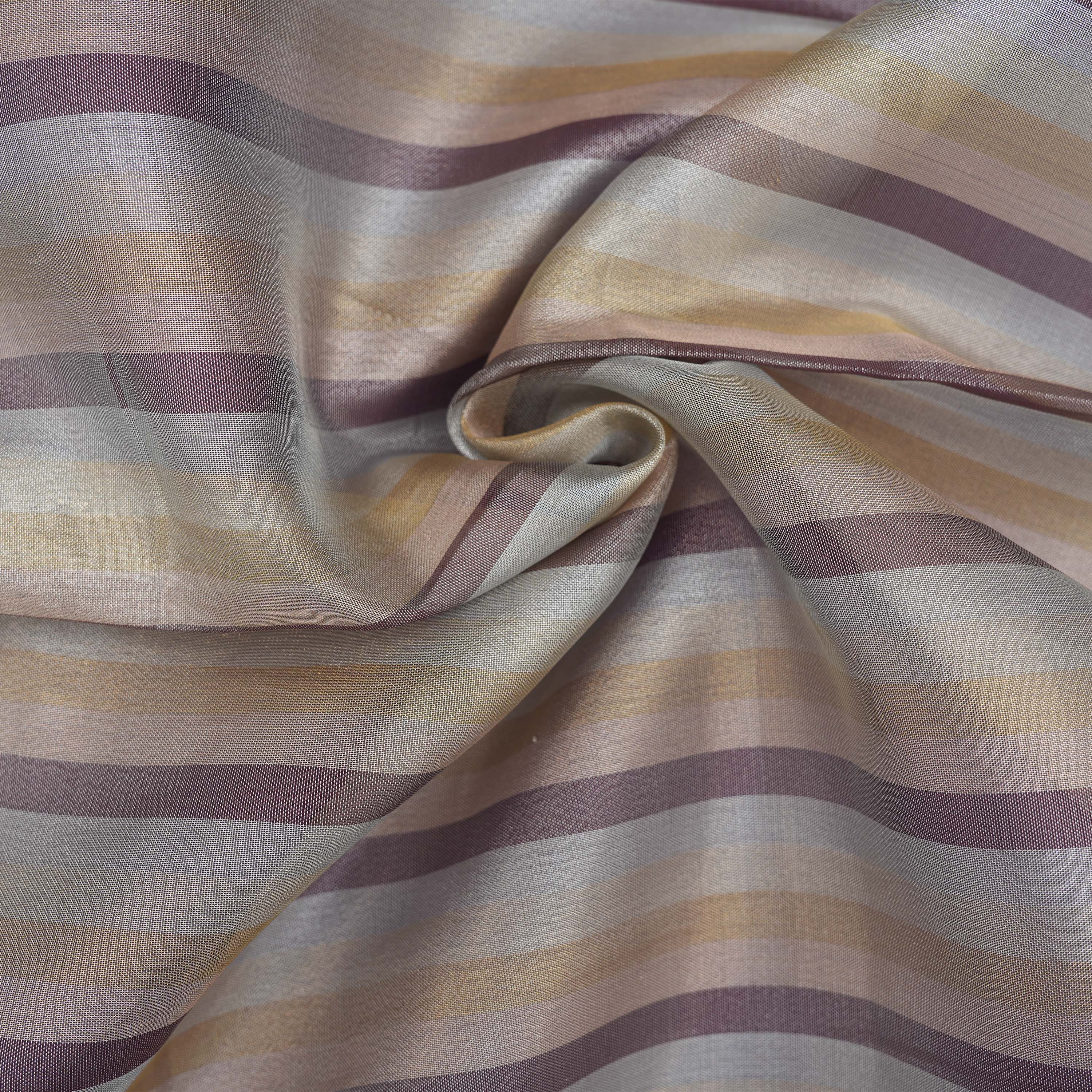 Pastel Earthy Colors Striped Tissue Fabric