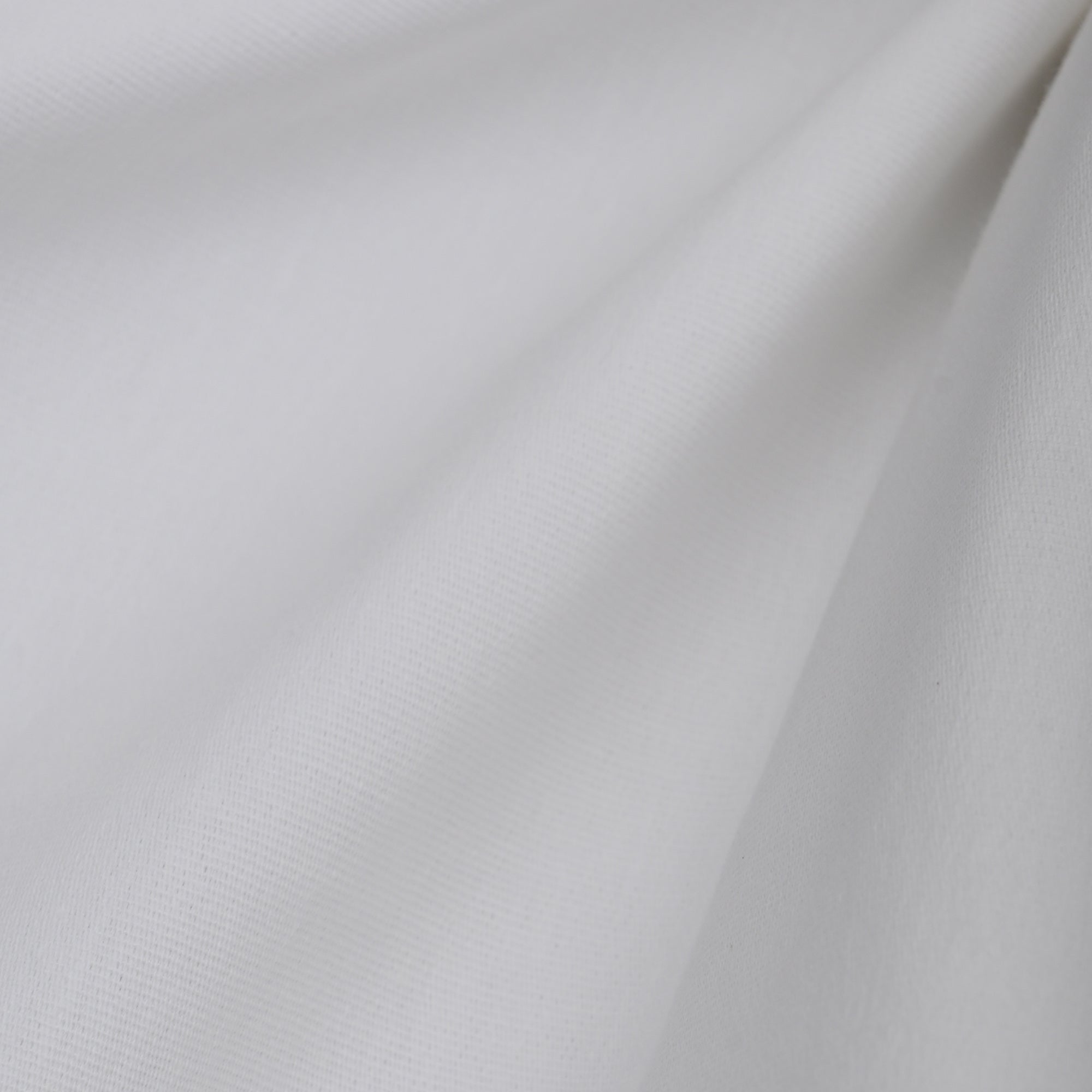 Daisy White Plain Cotton Lycra Fabric