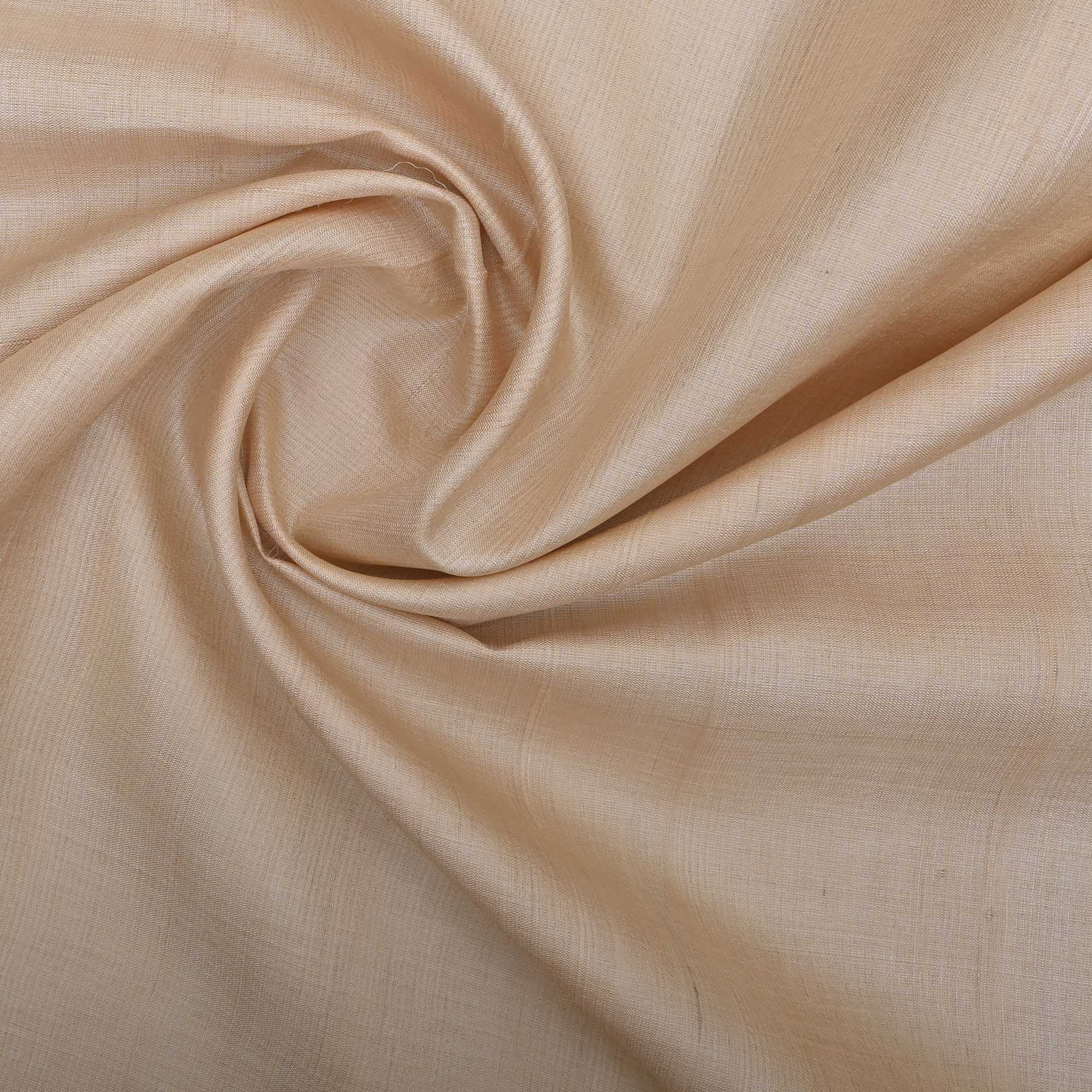 Light Beige Plain Tussar Silk Fabric