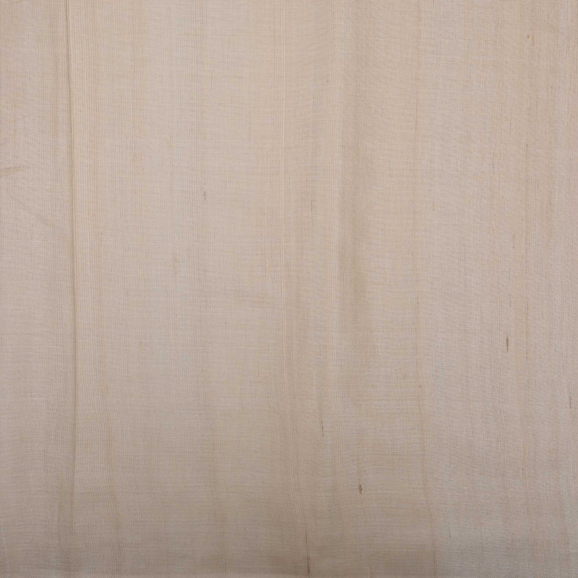 Light Beige Plain Tussar Silk Fabric