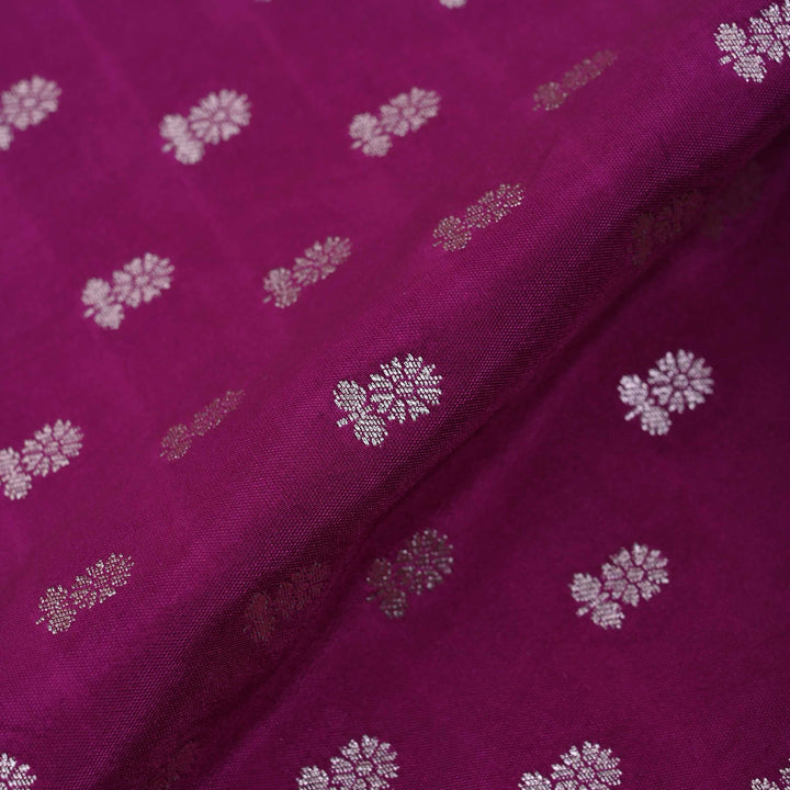 Traffic Purple Banarasi Butti Fabric