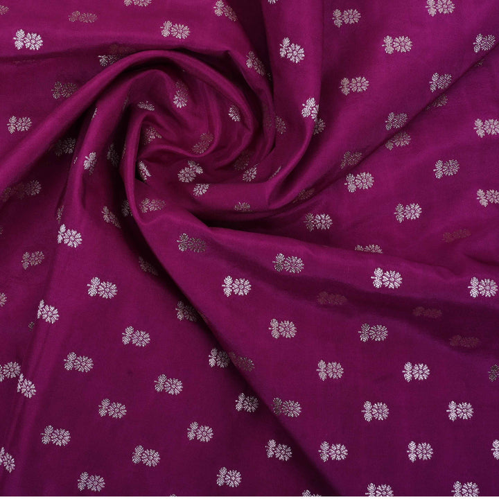 Traffic Purple Banarasi Butti Fabric