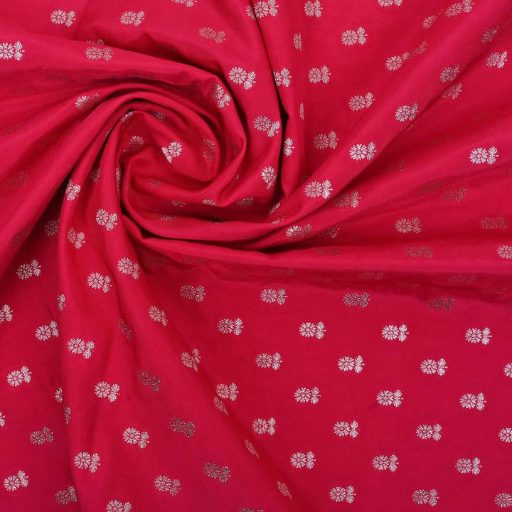 Desire Red Banarasi Butti Fabric