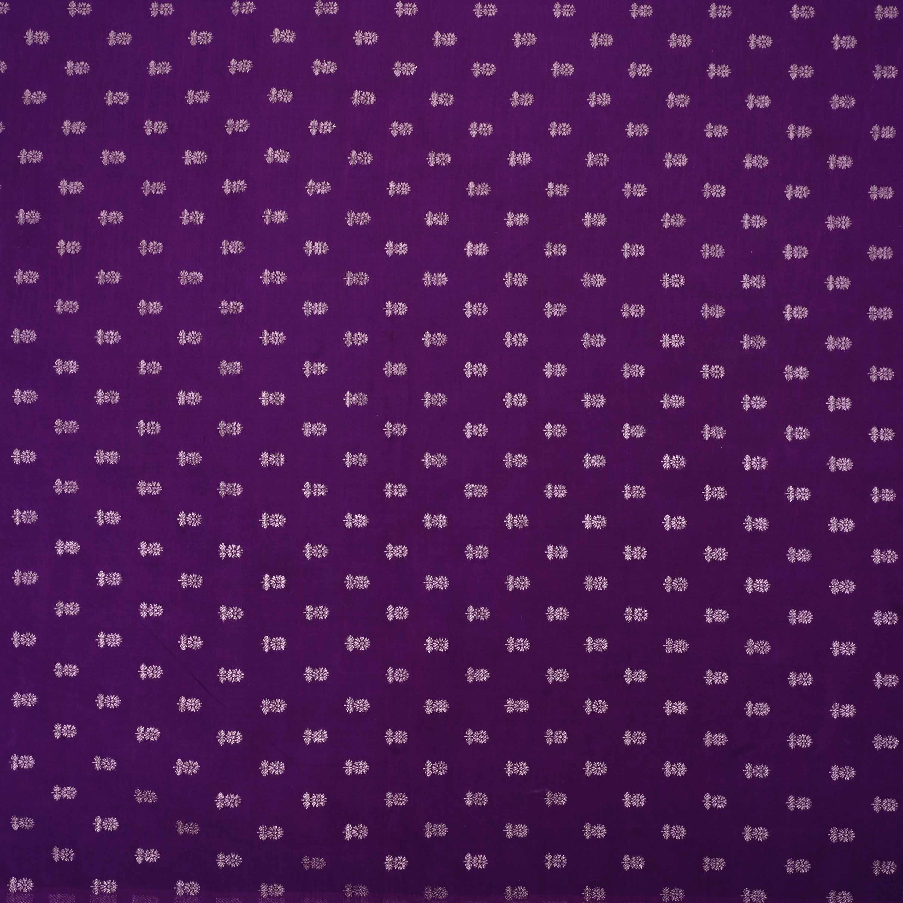 Eminence Purple Banarasi Butti Fabric